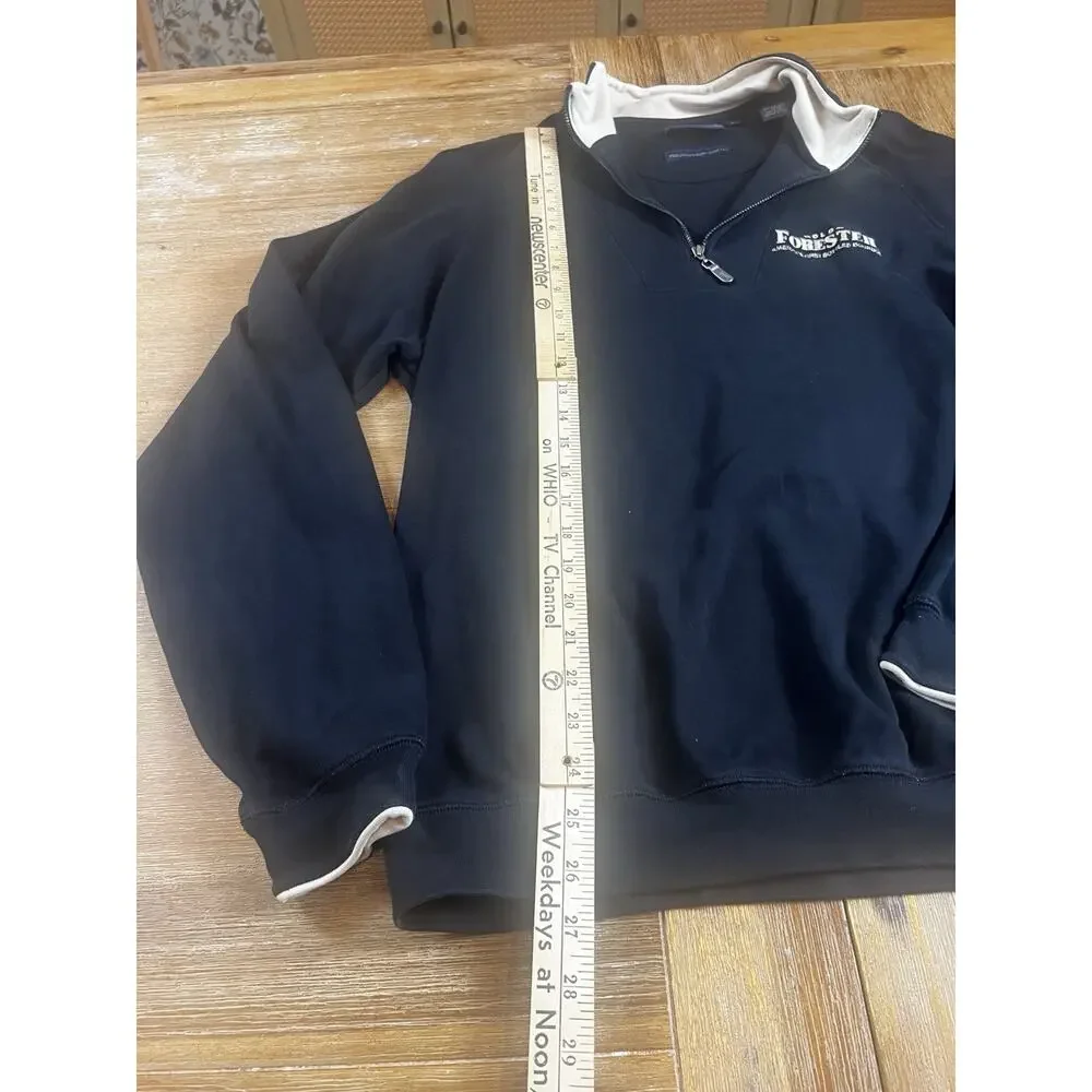 Old Forester Bourbon Pullover Sweater 1/4 Zip Black L Bobby Jones Golf Size L